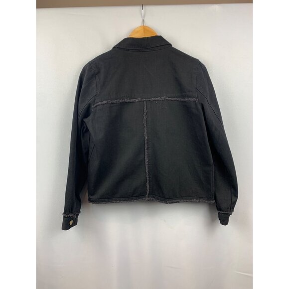 Women's Mod Ref Black Denim Jacket Size M - Picture 2 of 8